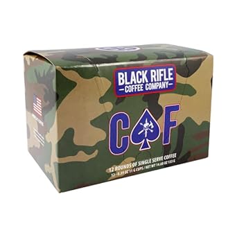 Black Rifle Coffee Company Caf, Medium Roast Coffee Pods With 2X The Caffeine, 50 Single Serve Coffee Pods