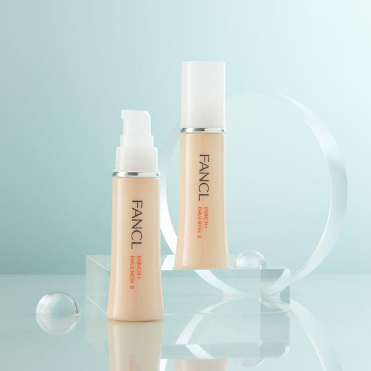 Fancl Enrich+ Emulsion Ii - 100% Preservative-Free, Facial Lotion With Niacinamide, Hydration, Anti-Aging, Firming & Elasticity Solutions For All Skin Types