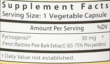 Healthy Origins Pycnogenol 30 mg - Premium Pine Bark Extract - French Maritime Pine Bark Extract for Heart Health, Skin Care & More - Gluten-Free & Non-GMO Supplement - 180 Veggie Caps