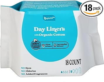 Organic Cotton Lavender Infused Panty Day Liners 18 Count