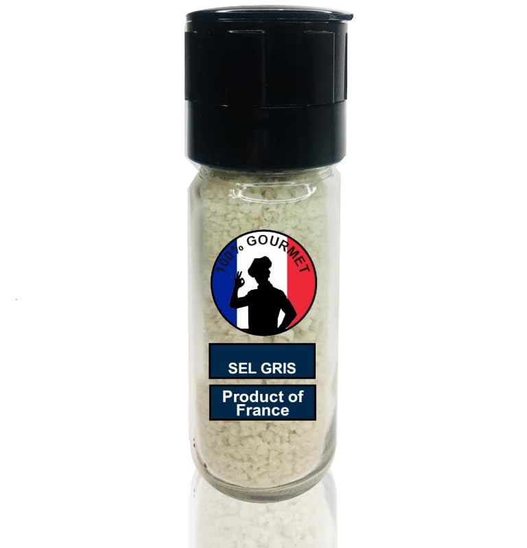 Celtic Salt Grinder, Natural Hand Harvested By The Celtic People, Coarse Grey Celtic Salt, Grey Sea Salt From France