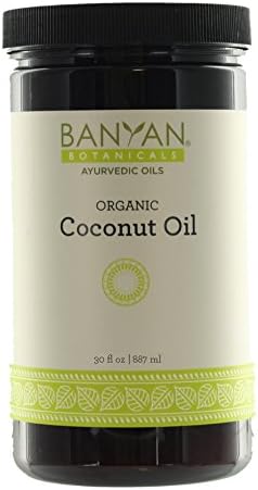Banyan Botanicals Coconut Oil, Certified Organic, Wide-Mouthed Jar, 30