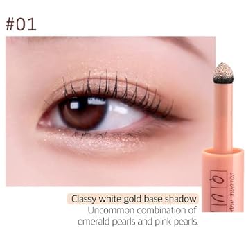 Shimmer Glitter Eye Maker Volume Eyeshadow Stick Quick-Hara Glitter Eye Makeup K-Beauty #01 Morning Sunlight Long Lasting Sparkle Glow Light