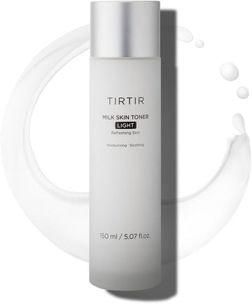 Tirtir Milk Skin Rice Toner Light | Instant Hydration With 4% Niacinamide, Pantenol, Lightweight, Pore-Tightening, Vegan, Acne-Prone, Oily Skin, Fungal Acne Safe, Korean Skin Care, 5.07 Fl Oz