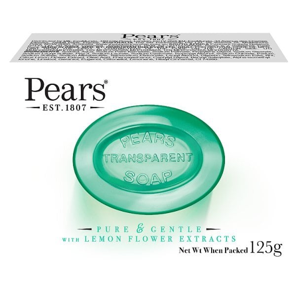 Pear Transparent Bar Soap With Lemon Flower Extracts 125G