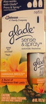 Glade - Sense & Spray Refill Hawaiian Breeze - 0.43 Oz. (Pack of 4) : Health & Household