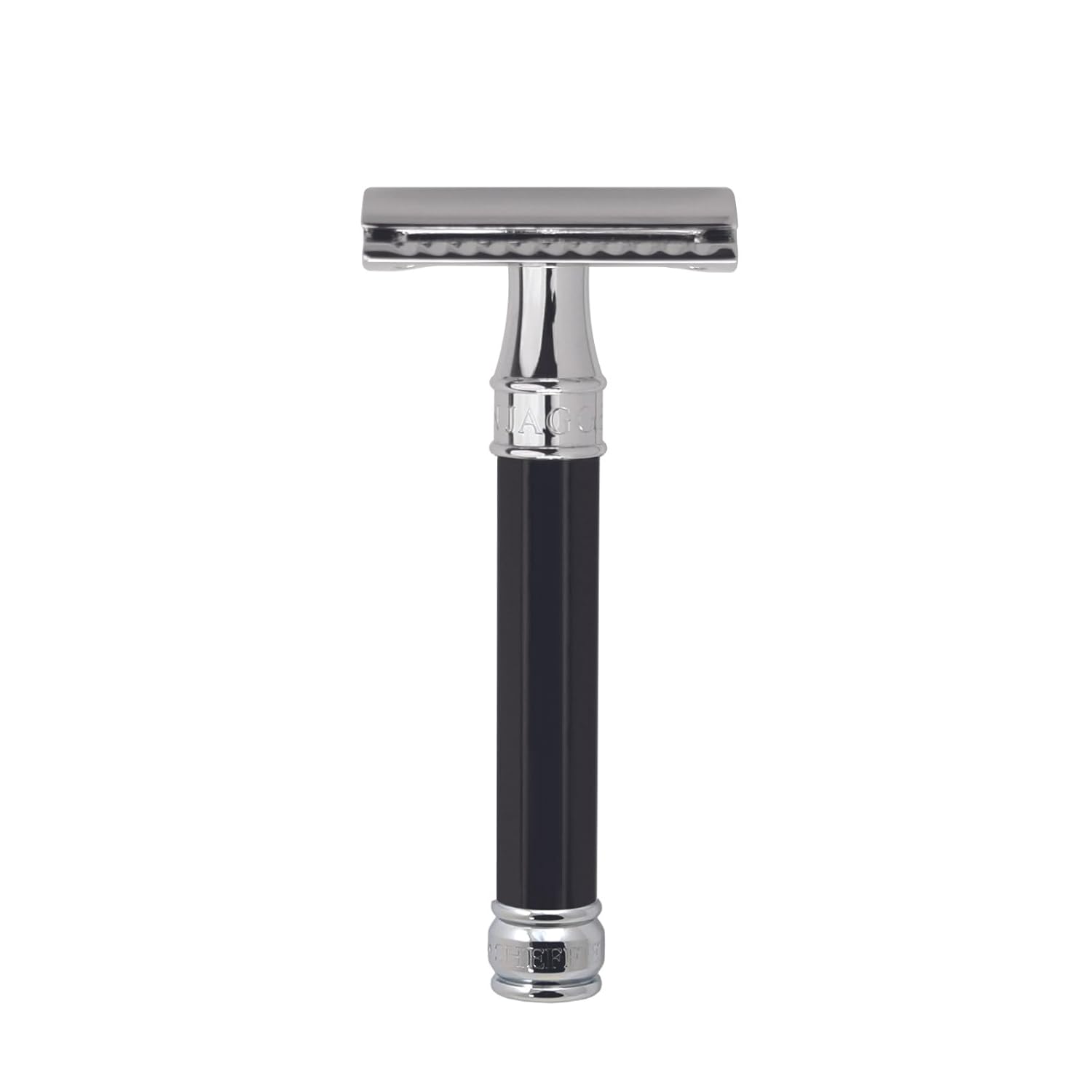 Edwin Jagger Double Edge Safety Razor With Long Handle (Black Octagonal) : Beauty & Personal Care