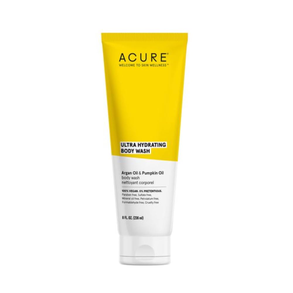 Acure Ultra Hydrating Body Wash | 100% Vegan | With Argan Oil & Pumpkin Seed Oil - 8 Oz