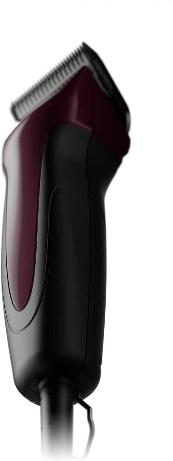Andis 68530 Excel Professional 5-Speed Detachable Blade Clipper Kit - Animal/Dog Grooming, Rotary Motor, Soft-Grip Anti-Slip Housing, 14-Inch Cord, for All Coats & Breeds, SMC, Burgundy