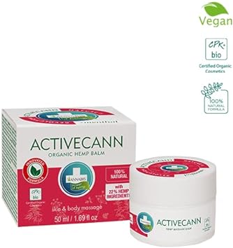 Annabis ACTIVECANN Organic Vegan Joint & Muscle Menthol Balm with Orga