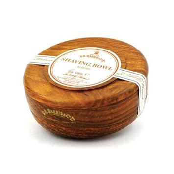 D. R. Harris Almond Shaving Soap In Mahogany Bowl : Beauty & Personal Care