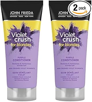 John Frieda Violet Crush For Blondes Toning Conditioner For Blonde Hair, Purple Conditioner For Blondes 75 Ml (Pack Of 2)