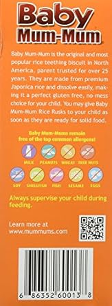Hot-Kid Baby Mum-Mum Rice Rusks, Sweet Potato & Carrot, 1.76 Ounce (Pack Of 2)