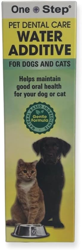 One Step Water Additive for Dogs and Cats, 237ml - 8oz Bottle, Pet Dental Oral Healthcare, All Natural Ingredients :Pet Supplies