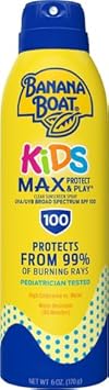 Banana Boat Kids Max Protect & Play Sunscreen Spray Spf 100, 6Oz | Clear Spray Sunscreen, Kids Sunscreen Spray, Kids Sunblock Spray, Kids Spray Sunscreen, Kids Sunscreen Spf 100, 6Oz