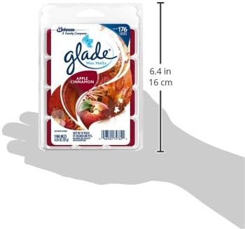 Glade Wax Melts Air Freshener, Scented Candles with Essential Oils for Home and Bathroom, Apple Cinnamon, 8 Count : Health & Household