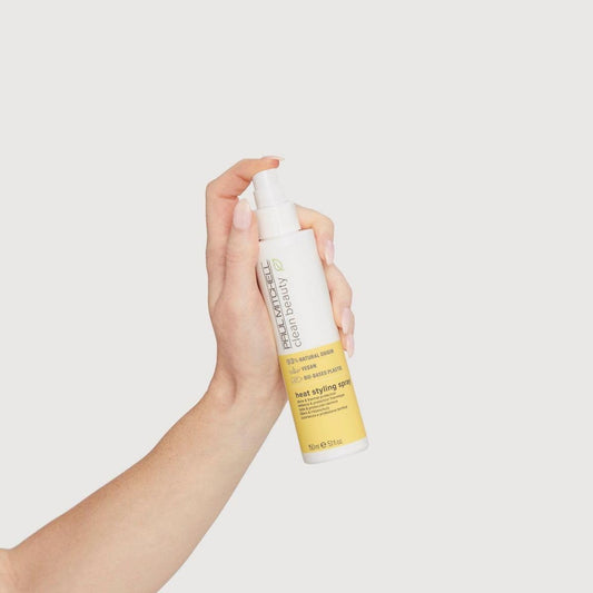 Paul Mitchell Clean Beauty Heat Styling Spray, Shine & Thermal Protection, For All Hair Types That Heat Style, 5.1 Fl Oz