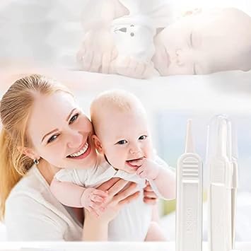 Baby Nasal Tweezers, Baby Booger picker Baby Ear Nose Navel Cleaner Clip Tool, Q-Grips Ear Wax Remover for Body Care 2pcs set