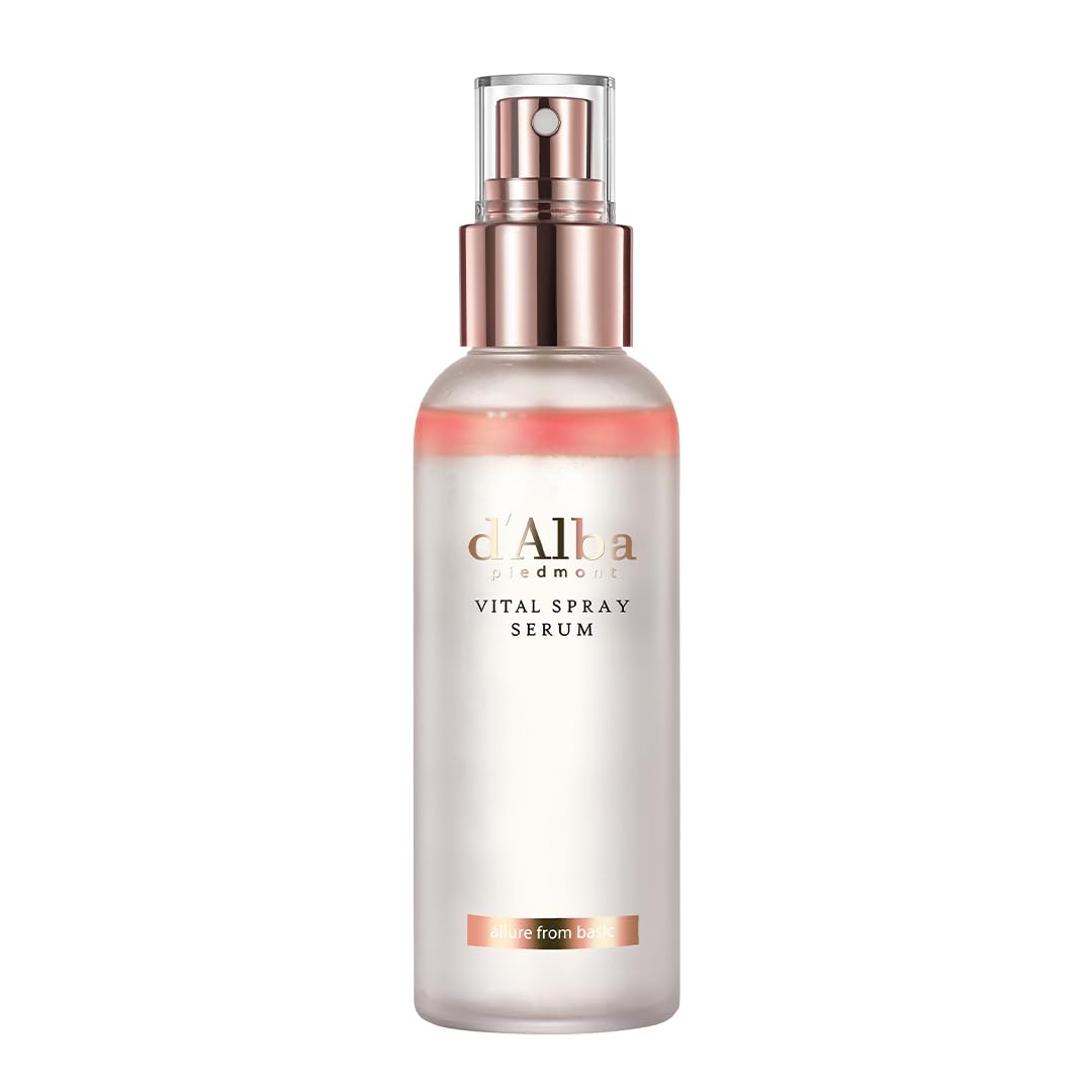 D'Alba Italian White Truffle Vital Spray Serum, Vegan Skin Care, Calming And Hydrating Facial Mist For Red And Sensitive Skin, Glow Serum, Surfactant Free, All In One, Korean Skin Care