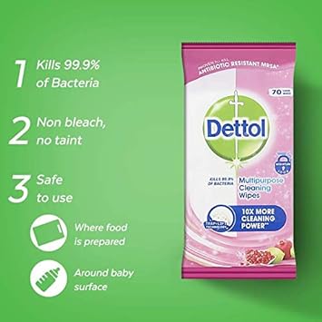 Dettol Antibacterial Multipurpose Cleaning Wipes Citrus 105S