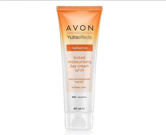 Avon Nutra Effects Radiance Tinted Moisturising Day Cream Spf20, 50Ml, Infused With Pomegranate Extract For Radiant Skin, Healthy-Looking Glow, Cruelty Free
