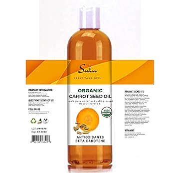 SULU ORGANICS Pure Organic Unrefined Cold Pressed Carrot Seed Oil (8 oz) : Beauty & Personal Care