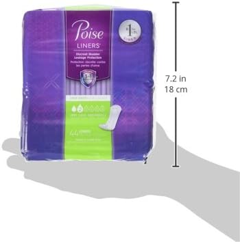 Poise Incontinence Panty Liners, Very Light Absorbency, Long, 176 Count : Health & Household