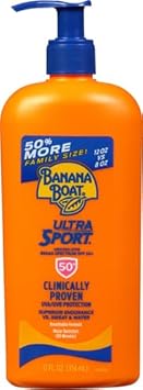 Banana Boat Sport Ultra Spf 50 Sunscreen Lotion, 12Oz | Banana Boat Sunscreen Spf 50 Lotion, Oxybenzone Free Sunscreen, Sunblock Lotion Sunscreen, Family Size Sunscreen, 12Oz