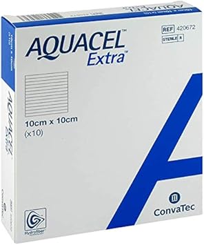 AQUACEL EXTRA 10x 10cm Compresses CPC 10Pieces
