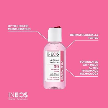 Ineos - Sanitiser Gel (500Ml) - Hand Sanitiser - Hospital Grade, Effective Against 99.9% Of Viruses And Bacteria, Packaging May Vary