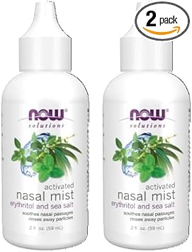 Now Solutions, Activated Nasal Mist, Soothes Nasal Passages With Erythritol And Sea Salt, 2-Ounce (Pack Of 2)