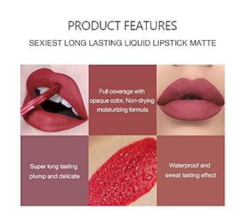 Bestland 3Pcs Matte Liquid Lip Gloss Set - 24H Transfer-Proof, Moisturizing & Non-Sticky I Mauve Pink, Classic Red, Deep Burgundy I Vegan + Cruelty-Free For Daily & Party