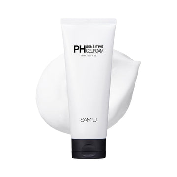 Sam'U Ph Sensitive Gel Foam Cleanser | Korean Hydrating Face Wash With Hyaluronic Acid & Centella | Gentle Facial Cleanser For Dry & Sensitive Skin (5.07 Fl. Oz.)
