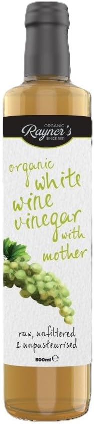 Rayner'S Organic Raw Red Wine Vinegar With Mother, 6 X 500 Ml – Organic, Raw, Unfiltered, Gluten-Free & Vegan