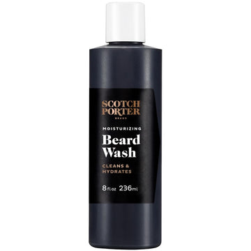 Scotch Porter Moisturizing Beard Wash | Cleanse, Hydrate & Soften Coarse, Dry Beard Hair while Protecting Skin for a Fuller/Healthier-Looking Beard | Original Scent | 8 oz. Bottle