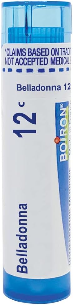 Boiron Belladonna 12C, Homeopathic Medicine For Fever, White, 80 Count