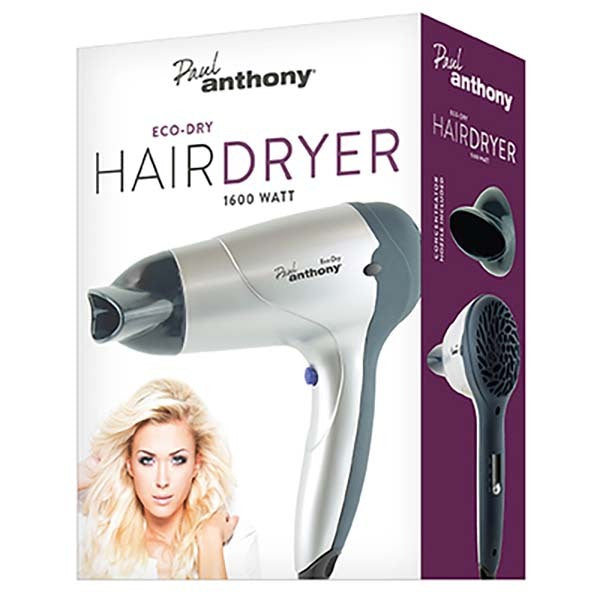 Paul Anthony 'Eco-Dry' 1600W Hair Dryer - Silver