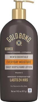 Gold Bond Ultimate Men'S Essentials Hydrating Lotion, 14.5 Oz., Everyday Moisture For Dry Skin