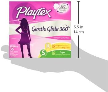 Playtex Gentle Glide Tampons RegularSuper Absorbency Fresh Scent, 36 Count : Health & Household