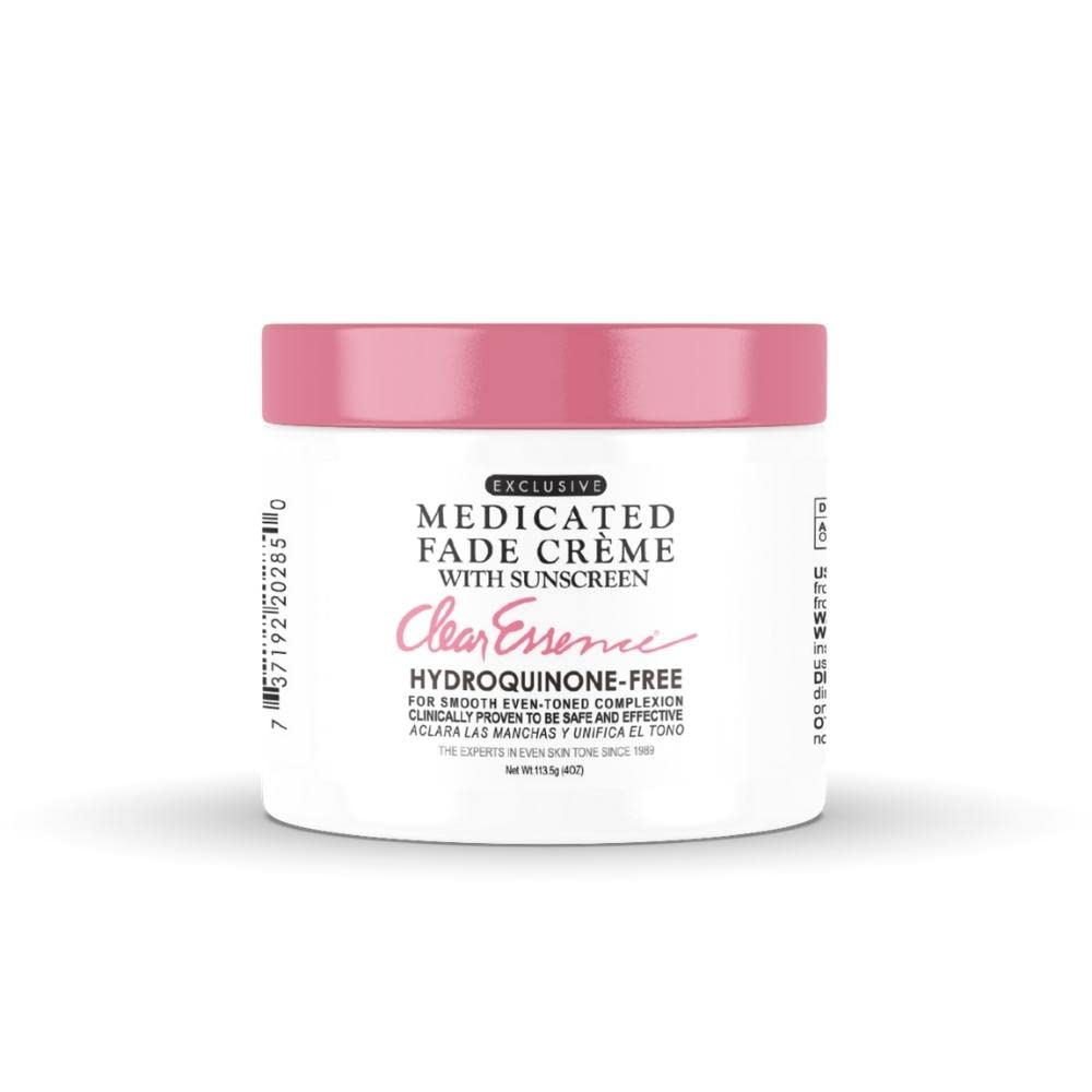 Clear Essence Exclusive Medicated Fade Creme With Sunscreen - Fade Cream For Dark Spots - Beauty Cream For Glowing Skin Complexion - Skin Care (4 Oz.)