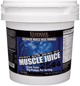 Ultimate Nutrition Muscle Juice 2544 Whey Protein Isolate-Muscle Builder-High Calorie-Weight Gain Drink Mix- 55 Grams of Protein Per Serving, Vanilla, 13.2 Pounds