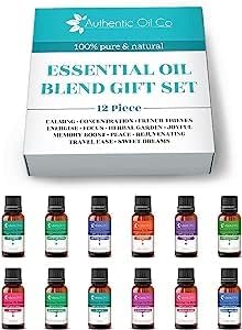 12 Piece 10ml Blend Oil Gift Set 2 Pure and Natural Oils Aromatherapy Diffuser, Cosmetics : Amazon.co.uk: Health & Personal Care