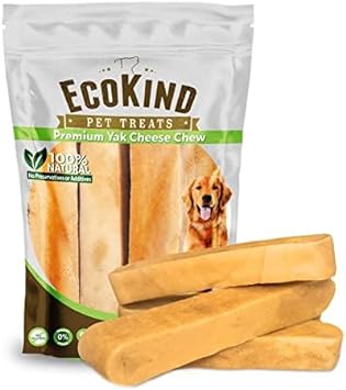 EcoKind Monster Himalayan Yak Cheese Dog Chew | XL Dog Chews, Rawhide Free, Extra Long Lasting Dog Chew Stick for Aggressive Chewers, Indoors & Outdoor Use, Healthy Dog Treats, 3 LB - 12-15 Chews