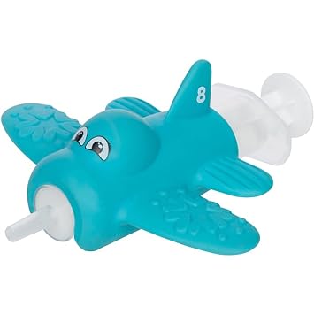 Teether and Dispenser in One for Baby - Meet Jet by The Clever Baby - Easy to Hold - Perfect Shape for Baby to Get Relief to Back Teeth - BPA Free - Great Baby Gift