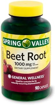 Spring Health Valley Beet Root Dietary Supplement, 1000 mg, 90 Count +