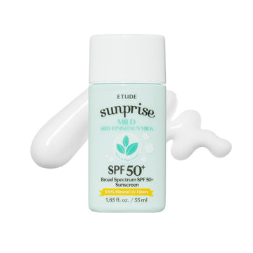 Etude Sunprise Sunscreen Mild Sun Milk Spf 50+ / Pa++++ (55Ml) | Sebum-Free, Non-Sticky, Long Lasting Protection, 100% Mineral Korean Sunscreen For Sensitive Skin