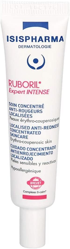 Isispharma Ruboril Expert Intense 15 Ml - Gel-Cream Skincare - Soothes And Reduces Sensations Of Discomfort - Redness Solusions For Sensitive Skin - Hydrating Serum Gel - Made In France