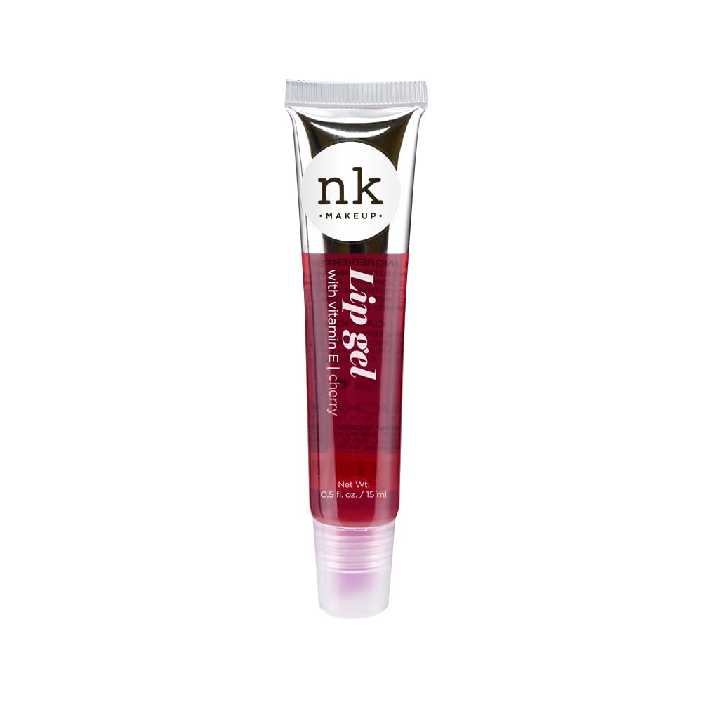 4 Pack Nicka K Lip Gel (Clear, Strawberry, Cherry, Bubble Gum + Broadway Vita-Lip Clear Lip Gloss 0.47Oz/14Ml (3Pcs - Mint & Coconut & Rosehip Oil) + Ruby Kisses Hydrating Lip Oil Clear Rlo01 (3Pcs)