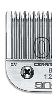 Andis 64470 Ceramic Edge Carbon-Infused Steel Detachable Clipper Blade - Chrome Finish, Anti-Rust, Extends Edge Life, Compatible All Andis Series - Size 0A, 3/64-Inch (1.2Mm) Cut Length, Chrome