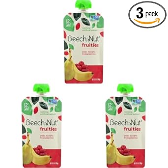 From 6 Months Pear Banan & Rspbrry Baby Food Fol Bg W/Twst Off Ld 3.5 Oz - 0052200011051 (Pack Of 3)